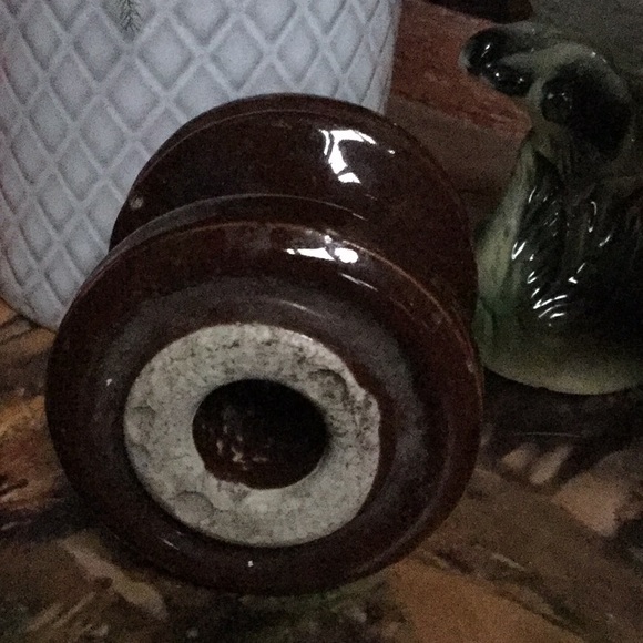 Vintage antique collector insulator decor Upcycle primitive decor rustic cabin - Picture 4 of 5